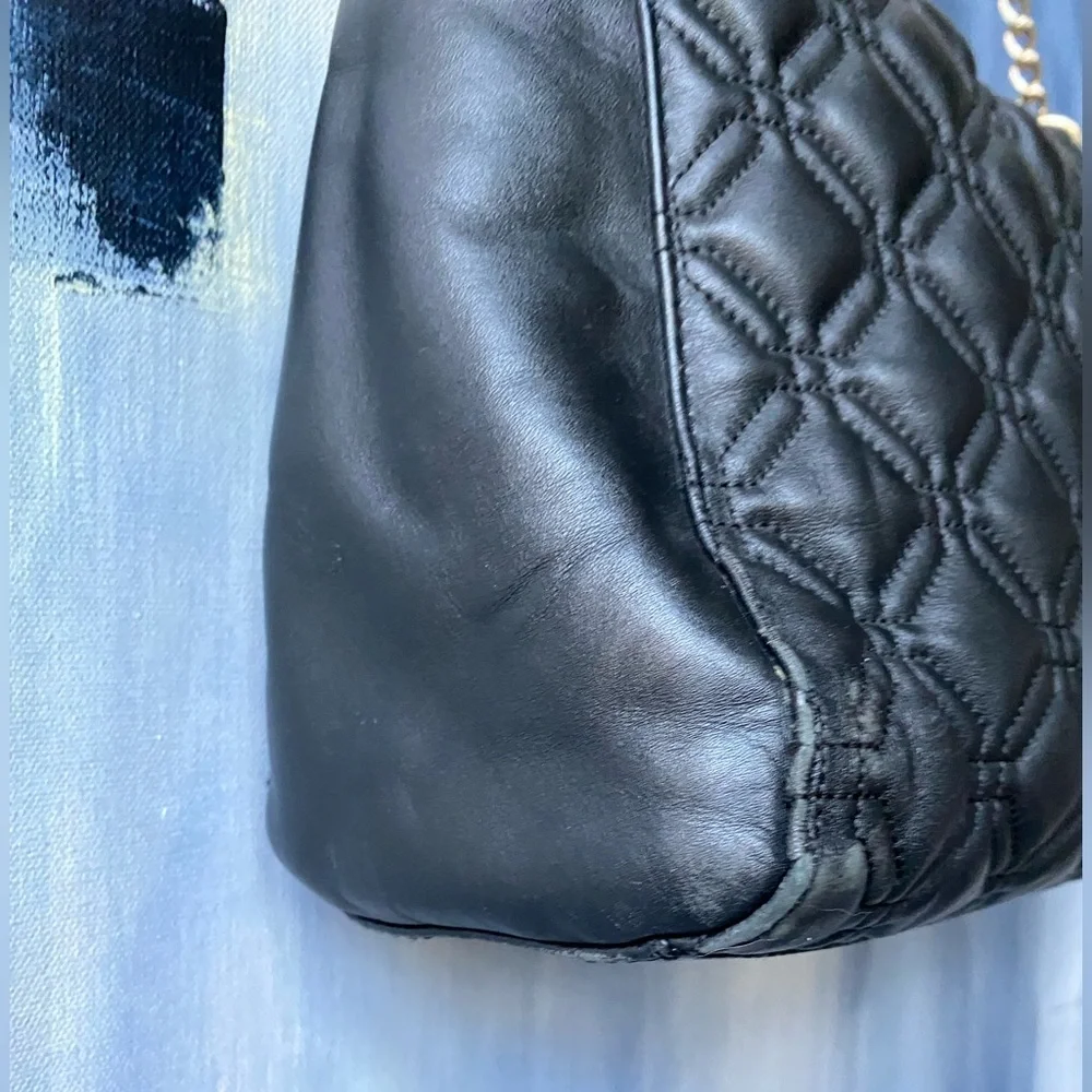EUC Kate Spade Astor Court Aurelia Quilted Black Leather Handbag - Picture 6 of 13